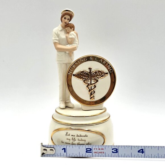 Ardleigh Heirloom Nurse Porcelain Nursing Caring Music Box Care Giving VTG 2002 - Picture 11 of 11